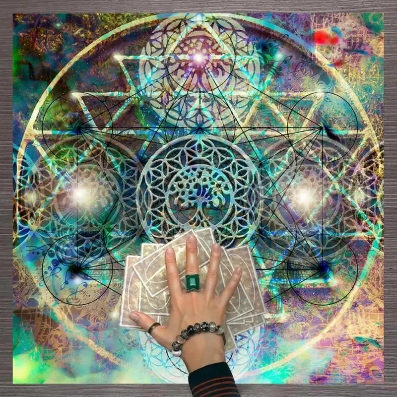 Square Pendulum Divination Tablecloth Tarots Cards Pad Altar Table Clothes