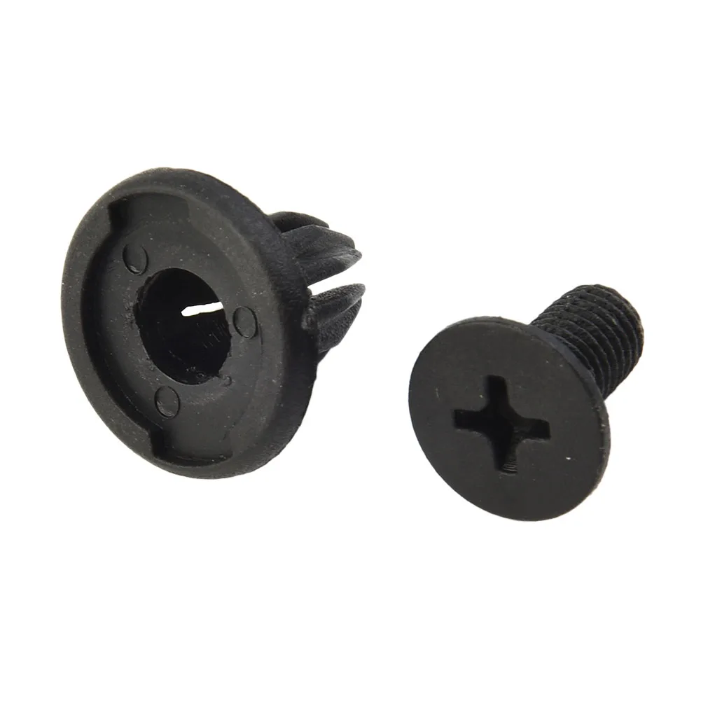 10mm Rivet Clip Moulding 50x Nylon Accessories Panel Pin Black Plastic Body Push Bumper Retainer Screw Set Door