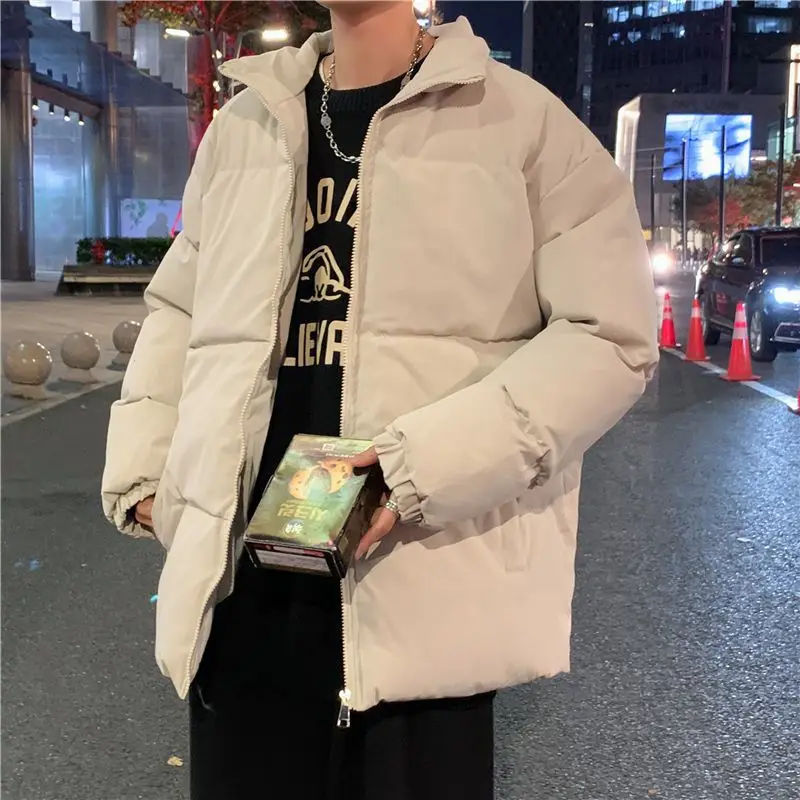 

Мужская зимняя верхняя одежда из хлопка с капюшоном, модная брендовая Гонконгская одежда, теплая хлопковая одежда, свободная одежда...