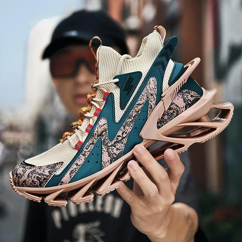 

Men's Running Shoes Breathable Blade Sneakers Antiskid Damping Jogging Shoes Trendy Comfortable Mesh Training Shoes Zapatillas