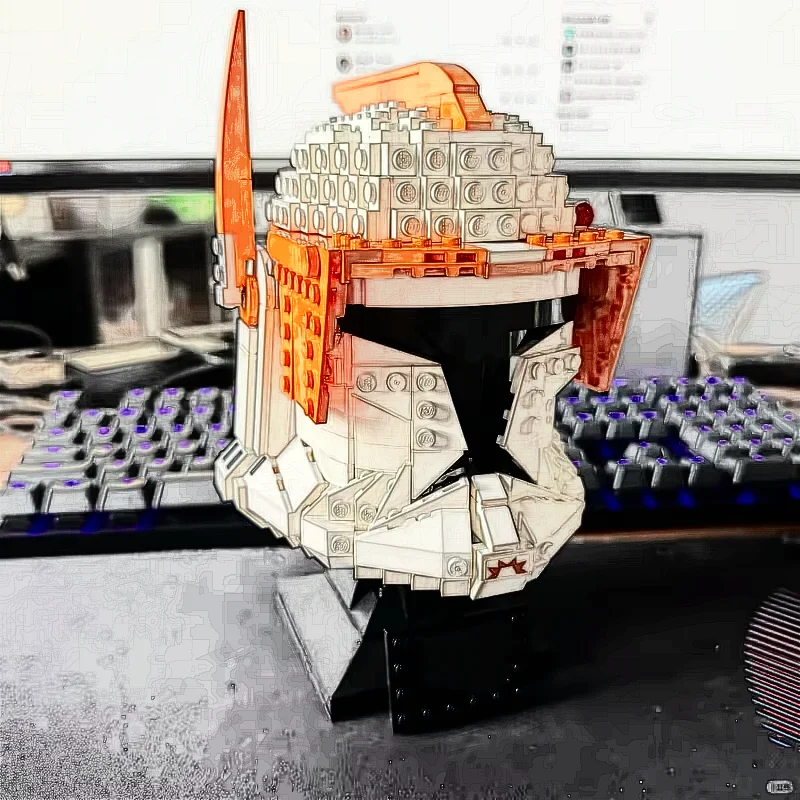 2026 جديد 766 قطعة استنساخ قائد سمك القد خوذة اللبنات ستار معركة التجمع نموذج ألعاب الطوب الاطفال عيد الميلاد هدية عيد ميلاد #2