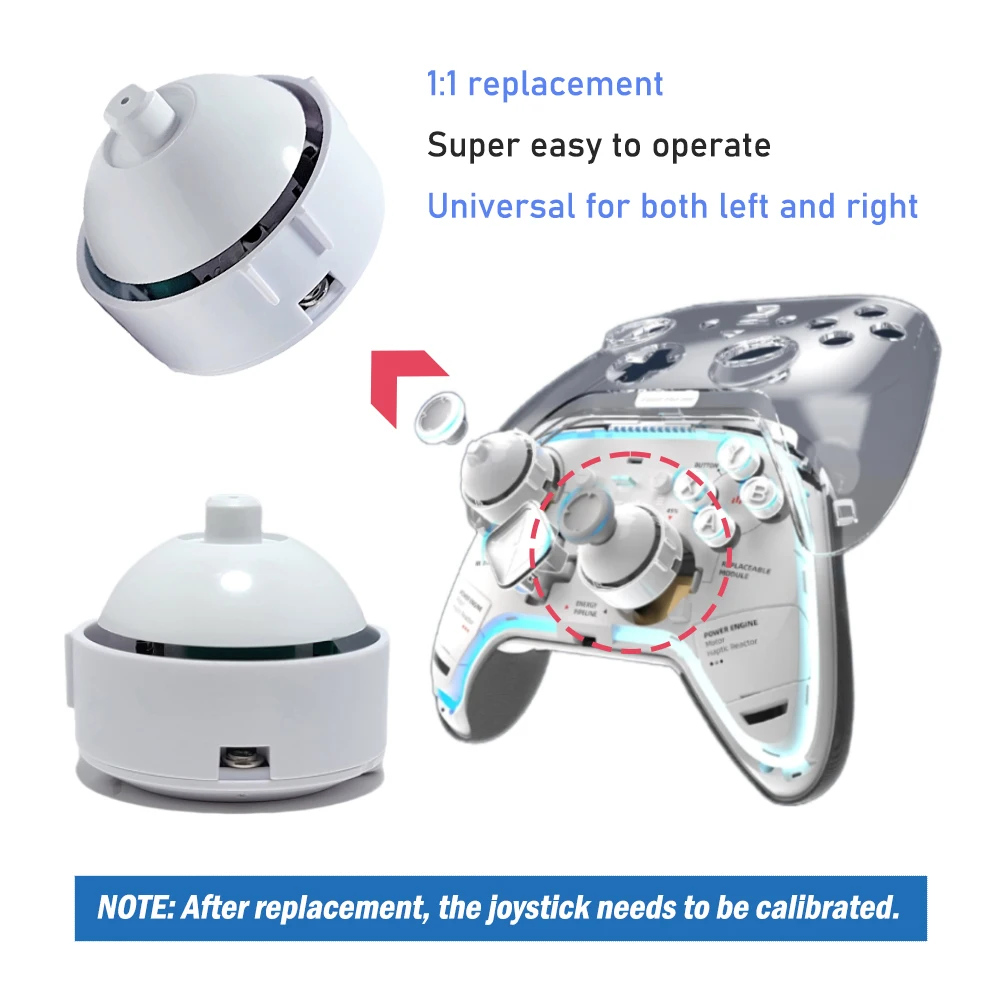 

ZD Ultimate Legend Game Controller Replaceable Joystick Module Removable K-Silver JS13 PRO JinFull Angle TMR Joystick DS13 MAX