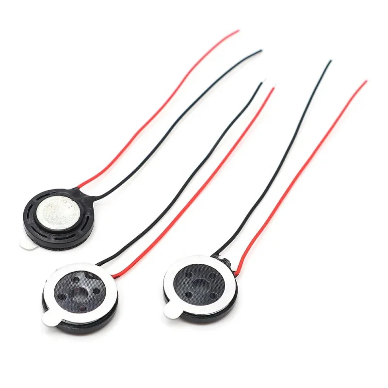 10pcs 13MM 8Ohm 1Watt Small Round Speaker Unit Plastic Inner Magnetic Micro Loudspeaker with Wire for Some Electric Products