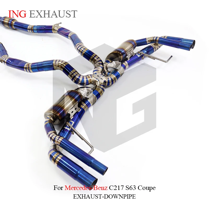 ING Titanium Alloy Catback Performance Exhaust for AMG BENZ C217 S63 Coupe Valve Vehicle tools Car Accessories