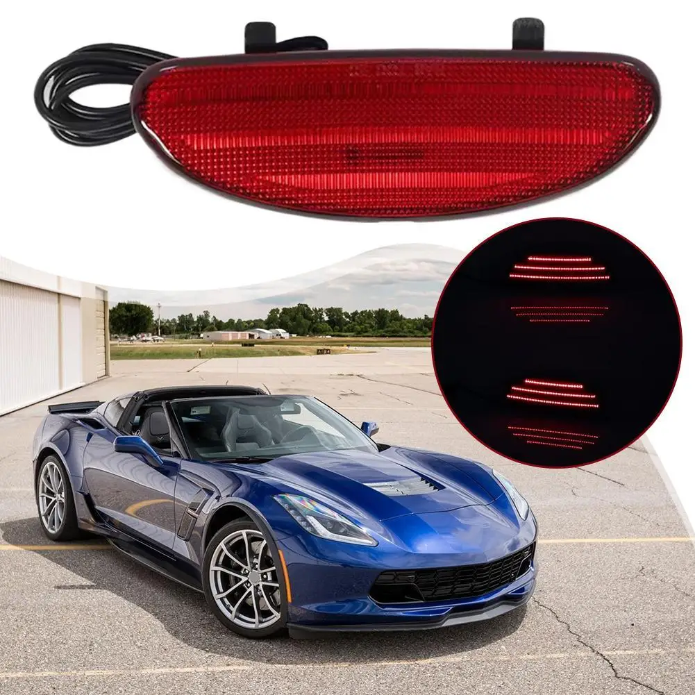 

For Chevrolet Corvette C5 1997-2004 1Pc Plastic Red Smoke Door Panel Light Lense Reflector Interior Door Panel