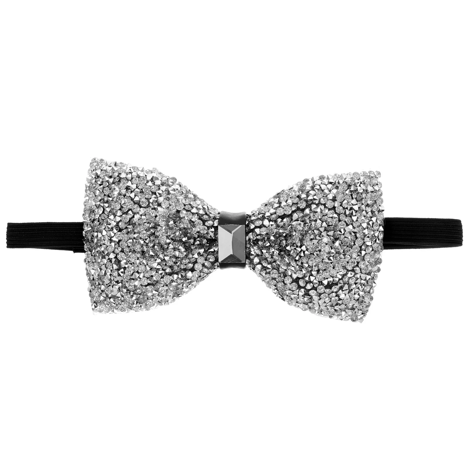 

Men Bowtie Rhinestone Wedding Party Prom Sparkling Appearance Rhinestone Decor Classic Color Durable Comfortable