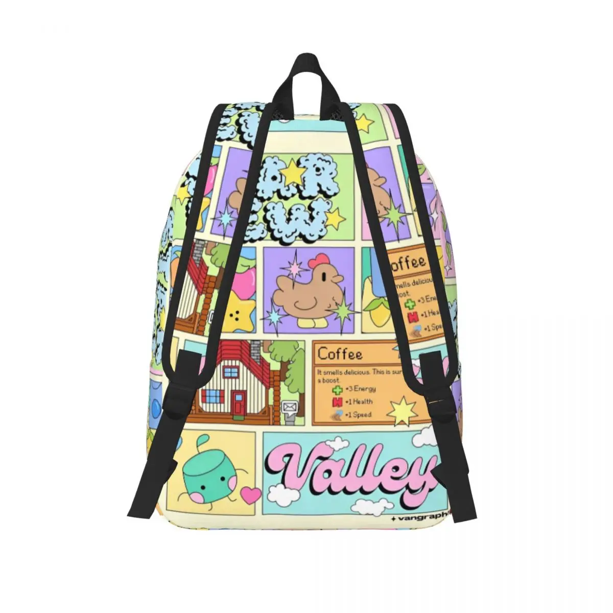 Stardew Valley Ransel Remaja Tas Kerja Pelajar Olahraga untuk Tas Kanvas Laptop Pria Wanita