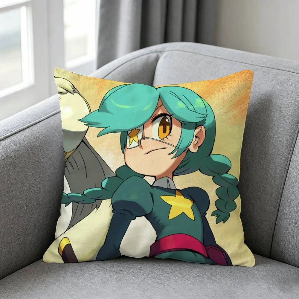 Gothic Stylish Skullgirls Fighting Pillow cover Soft Microfiber Pillowcase Home Sofa Decor Surprise Decorative printed.