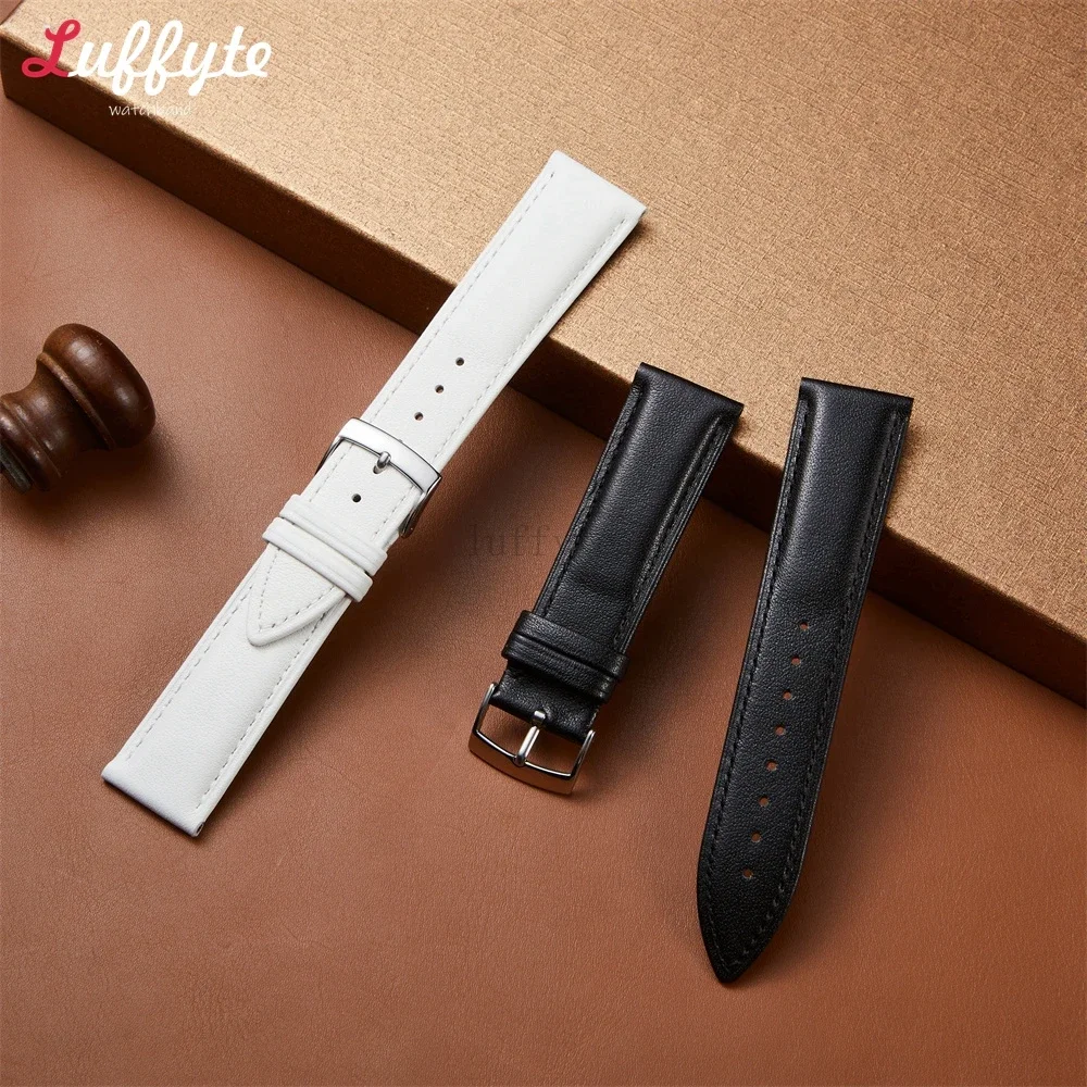 Retro Calf Leathe Business Watch Strap 18mm 20mm 22mm Leisure Wrist Straps Top Layer Cowhide Watchband