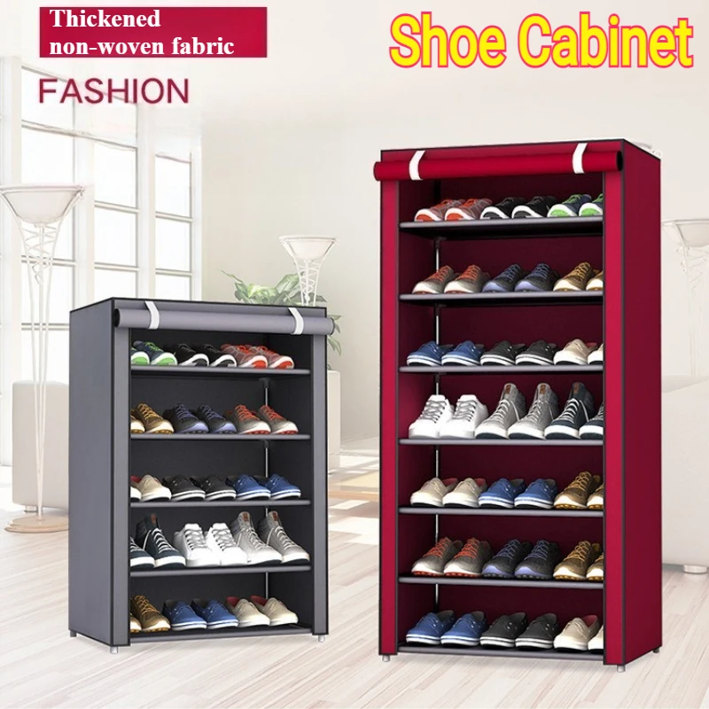 

Shoe Cabinet Dustproof Fabric Organizer Simple Storage Multilayer Rack Nonwovens Furniture Space-saving Cabinets Shoe Shelf