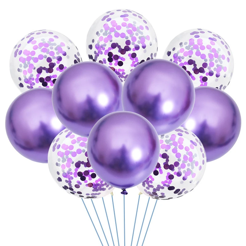 Ballons en latex pour fête préChristophe, or, argent, rose, métal, révélation du sexe, fête des mères, décorations de fête de mariage, 10 pièces