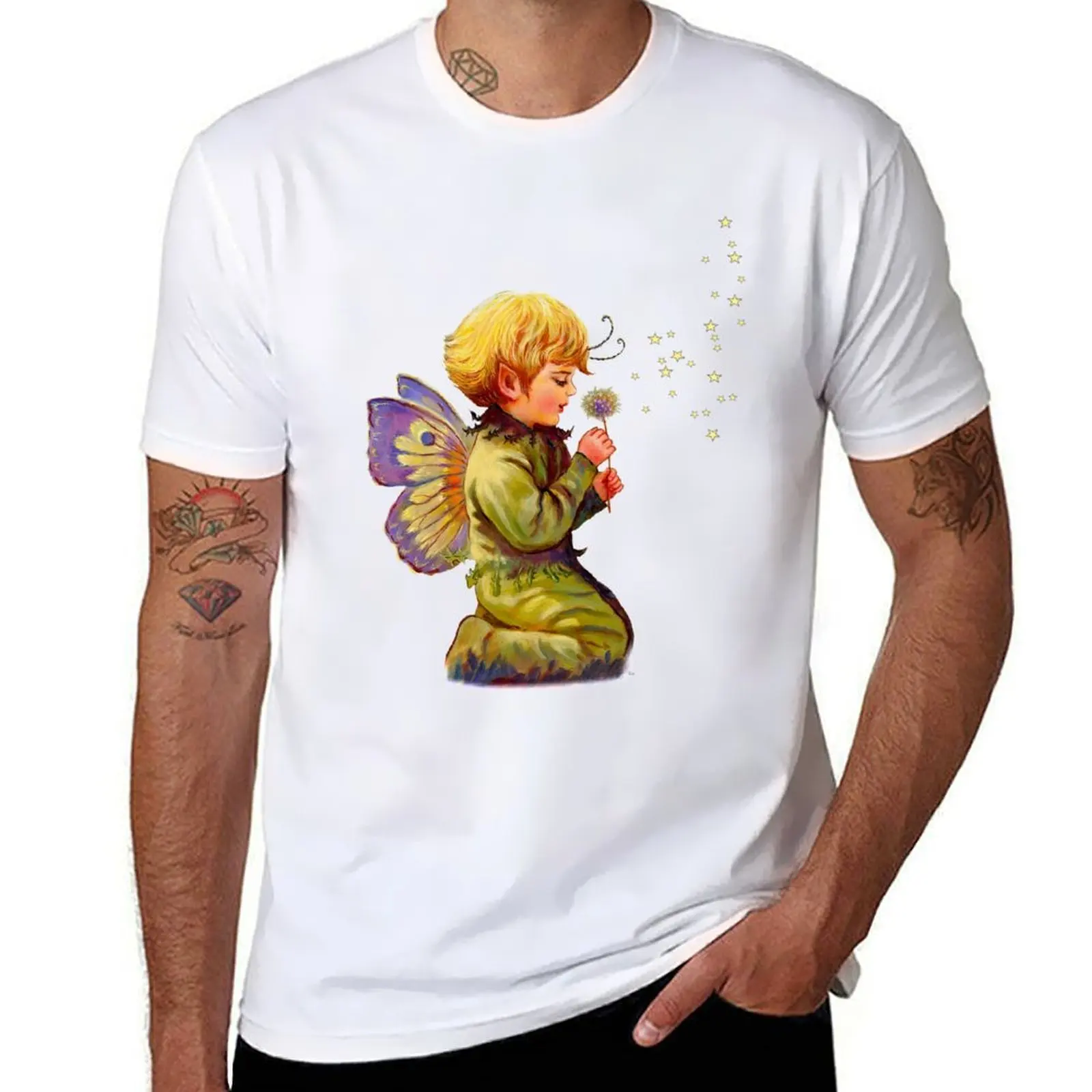 

DANDELION ELF T-Shirt t shirts with prints man graphic t shirt funny t shirts cotton T-Shirt