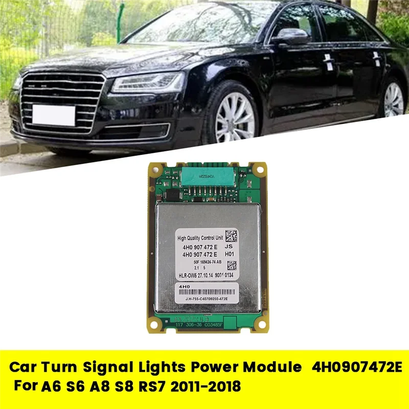 

Carled Headlight Ballast Control Unit 4H0907472E For A6 S6 A8 S8 RS7 2011-2018 Turn Signal Lights Power Module