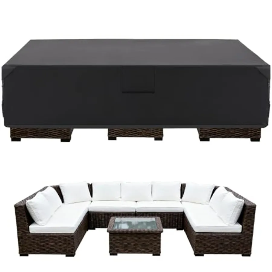 

DUMOatio Furnie Cover Recngular Heavy Du 600D Waterof and UV Resnt Outdoor Covers for Dininble Chairs and Furnie Sets 26"L x 63