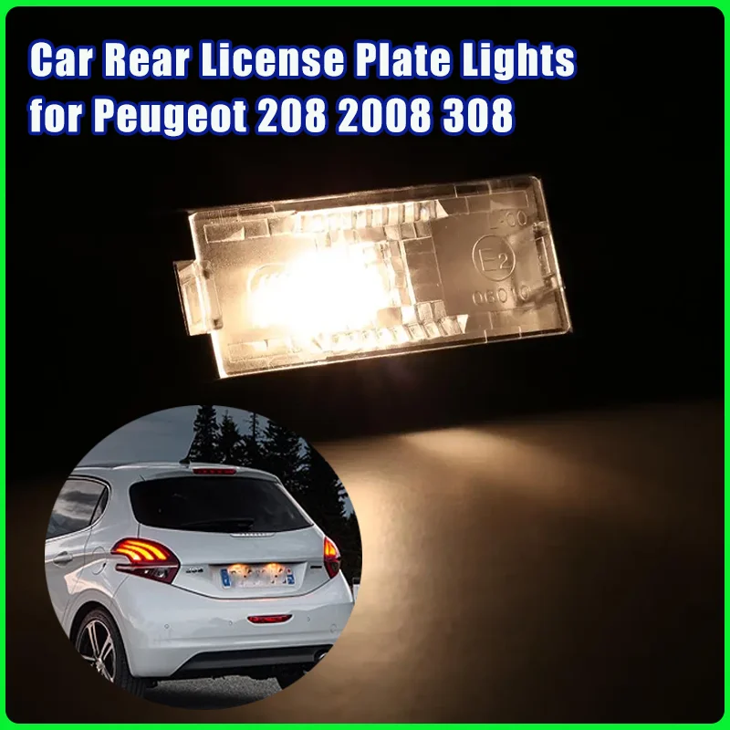

6340F0 Car Rear License Plate Lights for Peugeot 208 2008 308 3008 Mk2 508 5008 Mk2 Citroen DS3 C3 MK3 DS5 NUMBER PLATE LAMP