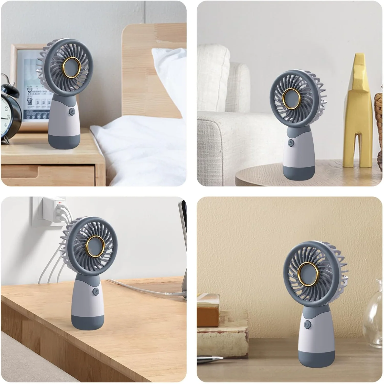 مروحة محمولة، مروحة صغيرة قابلة لإعادة الشحن لغرف النوم والمكاتب والخارجية، مروحة محمولة للسفر، رياح المشي، رائعة طوال الصيف #4