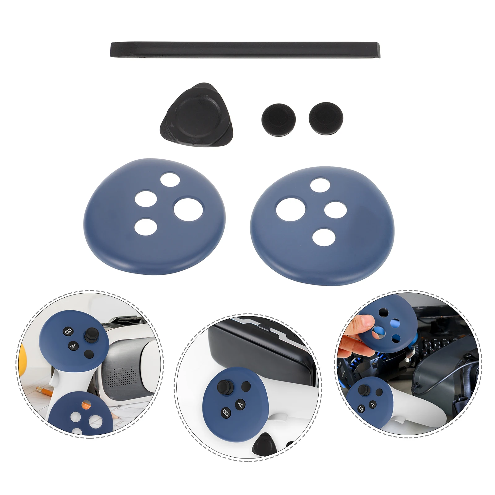 

1 set 1 Set Vr Hand Replacement Game Top Protector Durable Sturdy Plastic Cover Kit For 3 Vr Remote Controller Game