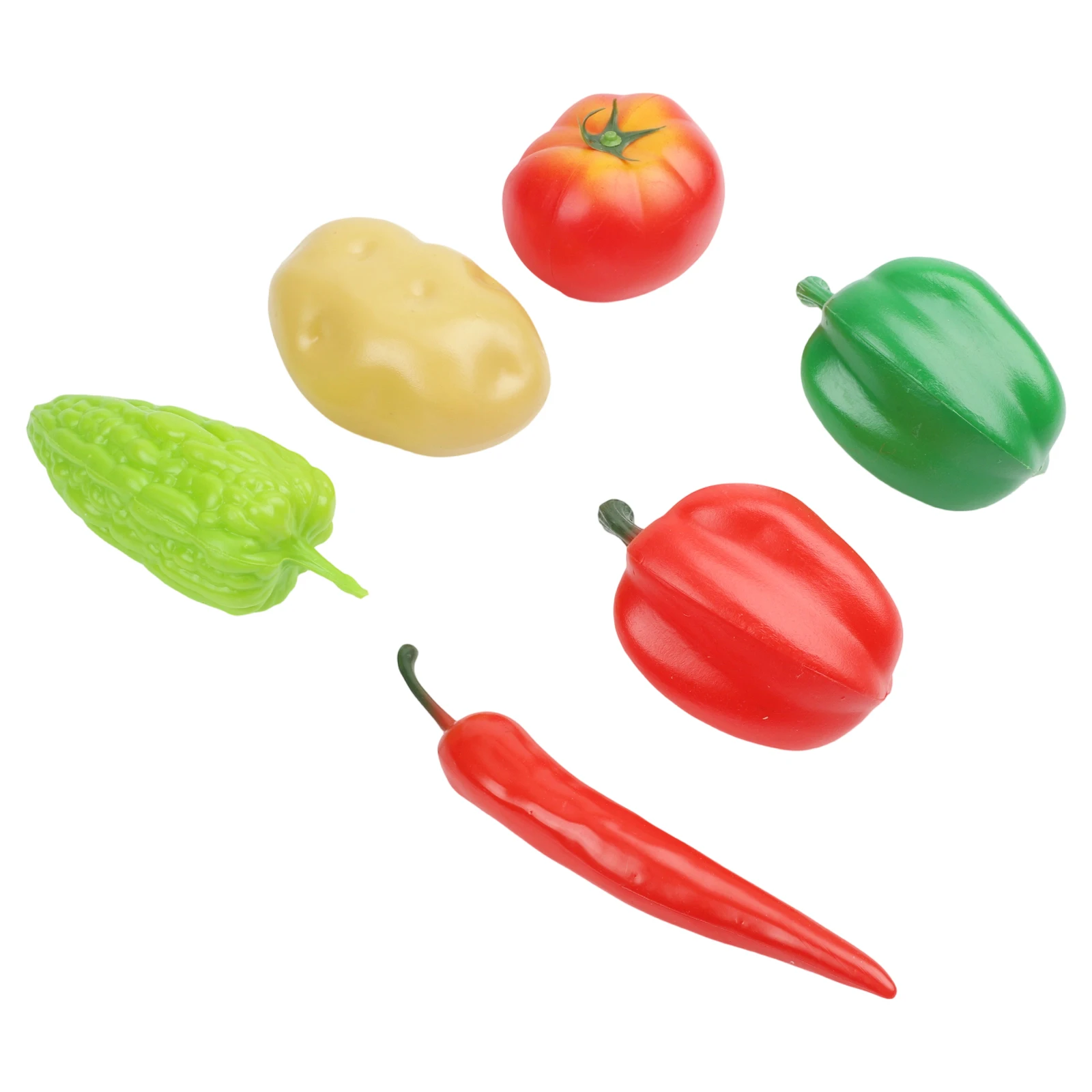 12 Pcs Artificial Vegetable Set Lifelike Plastic Fake Food Models For Home Decoration Photography Props Classroom Teaching Aid