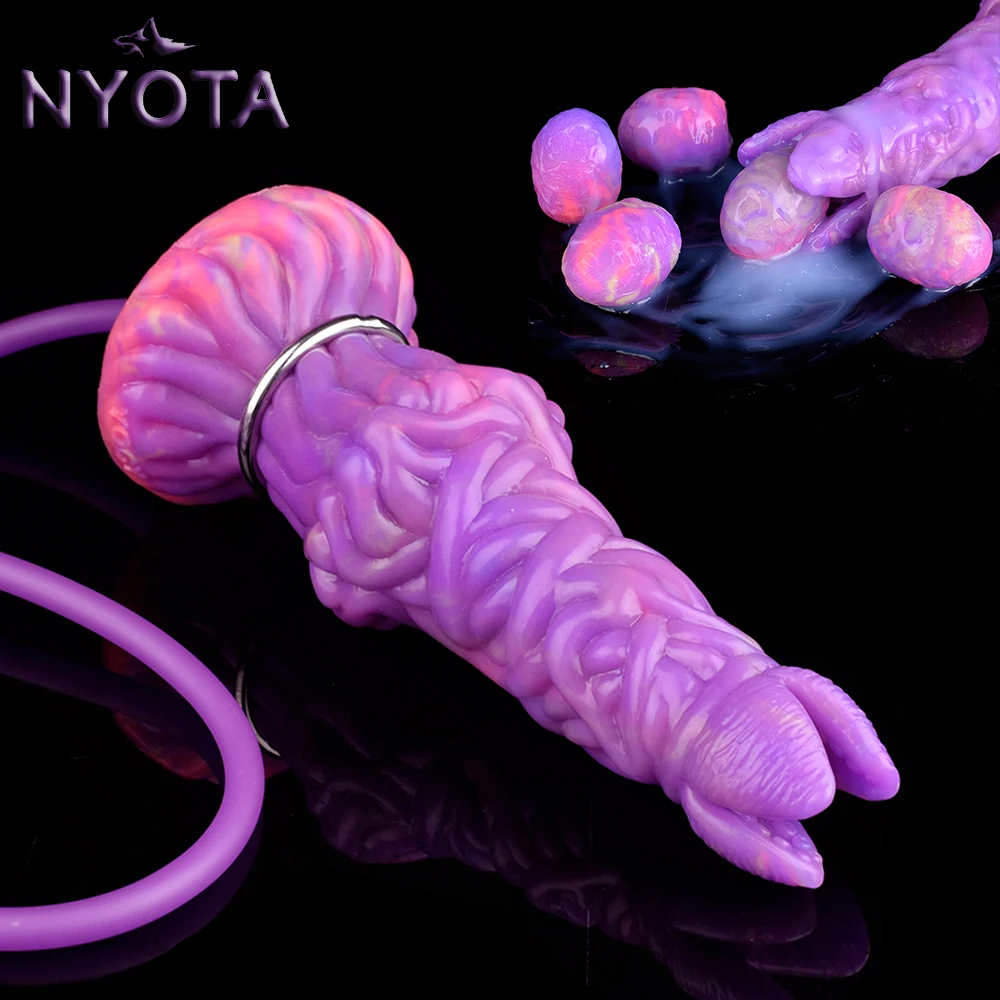 

NYOTA Inflatable Ovipositor Anal Dildo Lay Eggs Silicone Dick Butt Plug Vaginal Balls Adult Sex Toys For Masturbator Men Women