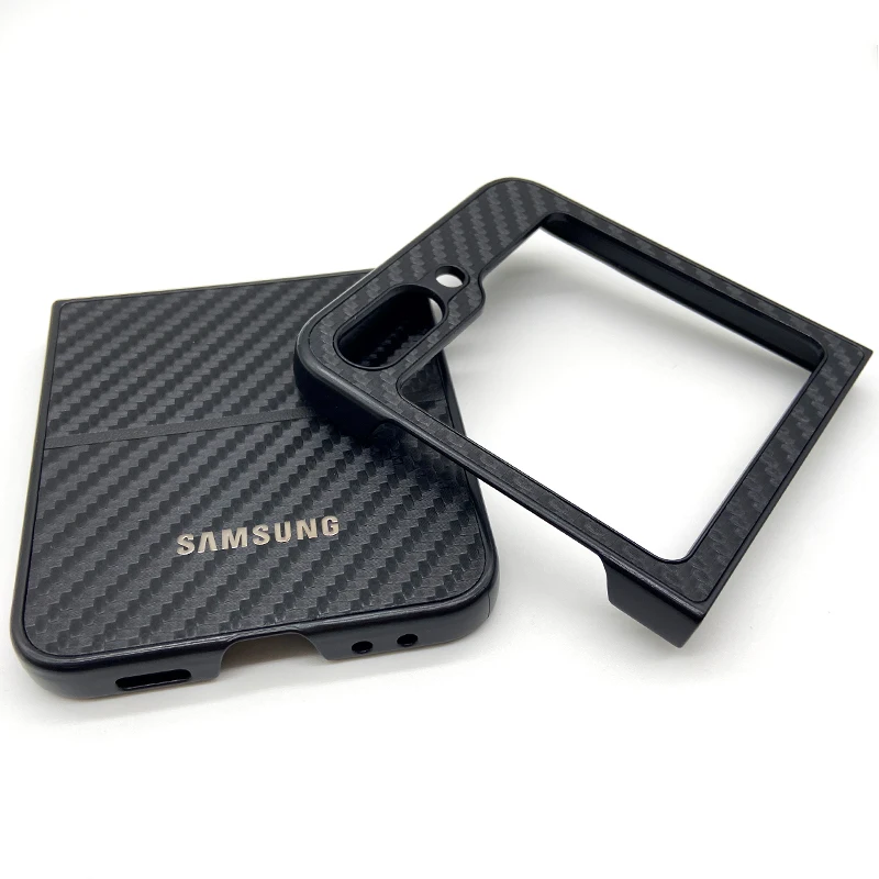 Samsung Galaxy Z Flip 6 Flip 5 Carbon Fiber Texture Phone Case Hard Back Shell Schutzhülle für Galaxy Z Flip 6 Flip5
