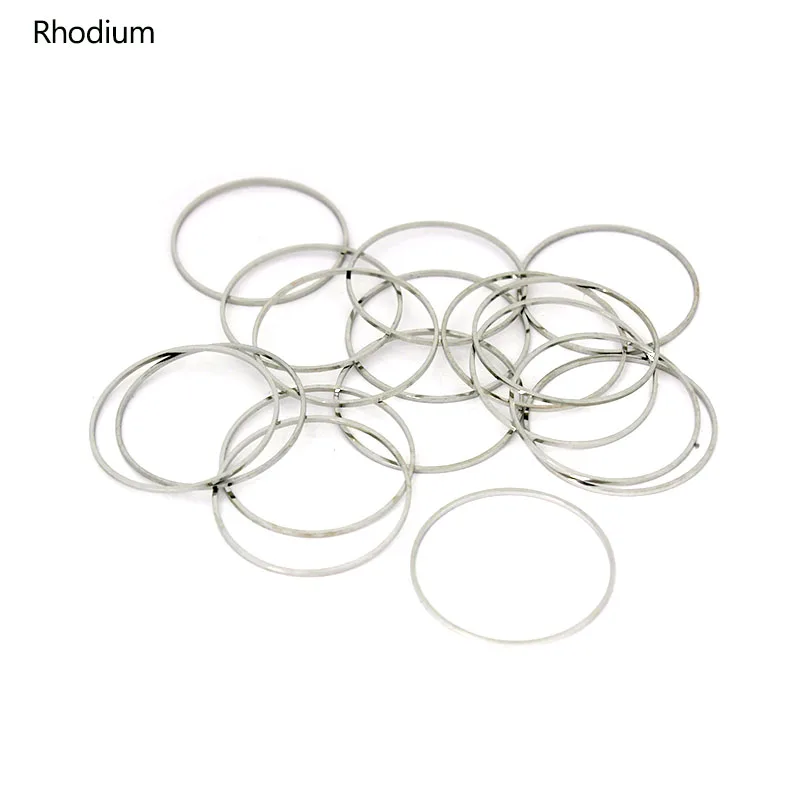 20-50Pcs Brass Closed Rings Circle Ear Wires