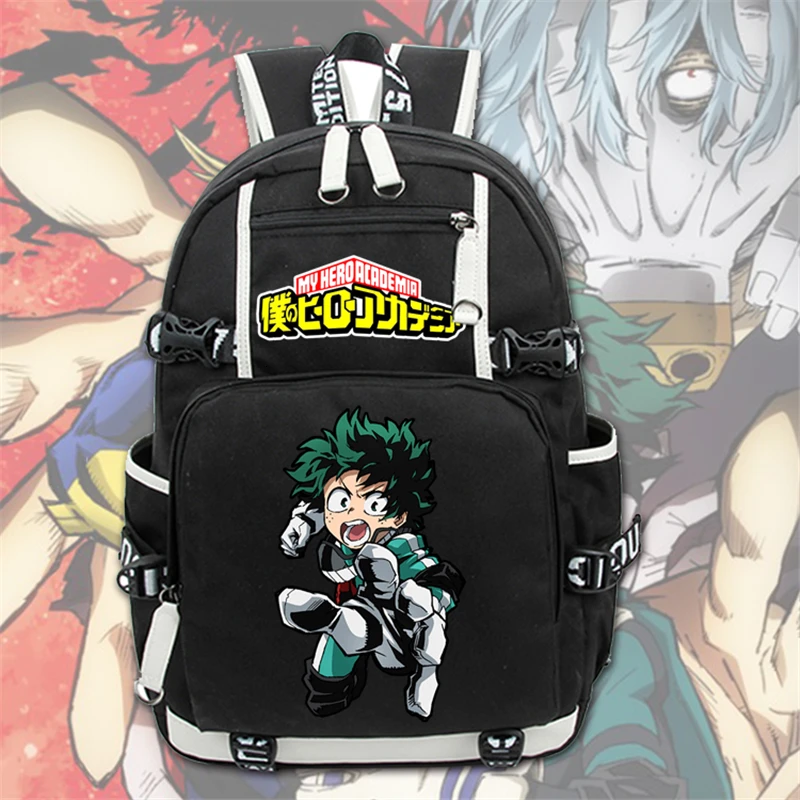 My Hero Academia School Backpack Boku no Hiro Izuku Midoriya printing Shoulder Laptop Travel Bag Book bags