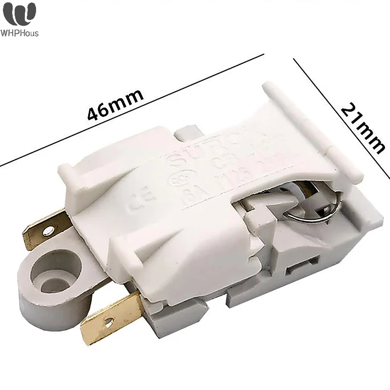 5Pcs Electric Kettle Switch Accessories 16A White High Power Temperature Control Automatic Outage Handle Key Switch
