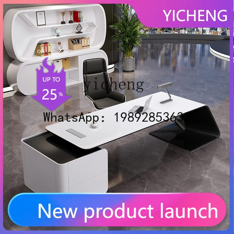 

X2 paint boss table big desk simple modern fashion office president table manager supervisor office desk and chair combination