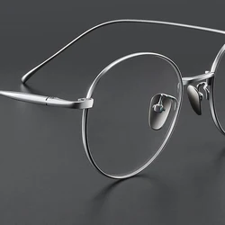 Pure Titanium Optical Frames Computer Eyeglasses for Men Women Ultralight Vintage Round Eyeglass Frame Brand Designer Eyewear
