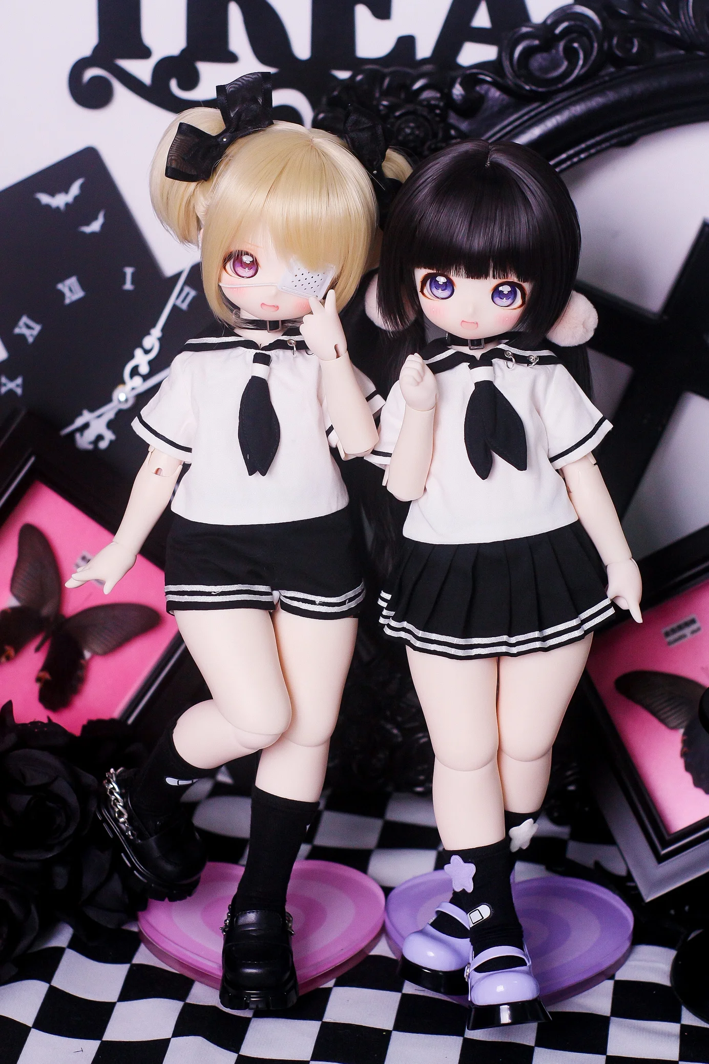 BJD doll clothes suitable for 1/4 size cute doll clothes sailor BJD doll clothes suit set doll accessories (5 points)