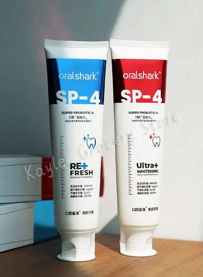Oralshark оригинальная зубная паста SP4 для отбеливания зубов 120 г отбеливатель удаление зубных пятен пробиотическая уход за Фото №4