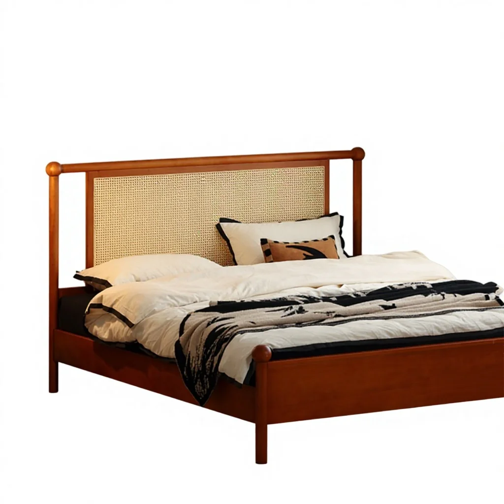 @#Choosy European Design Modern Storage Solid Oak Wood Soft Bed Frame Durable Plywood Panel 1.8m Apartment Non-Foldable Jiangxi