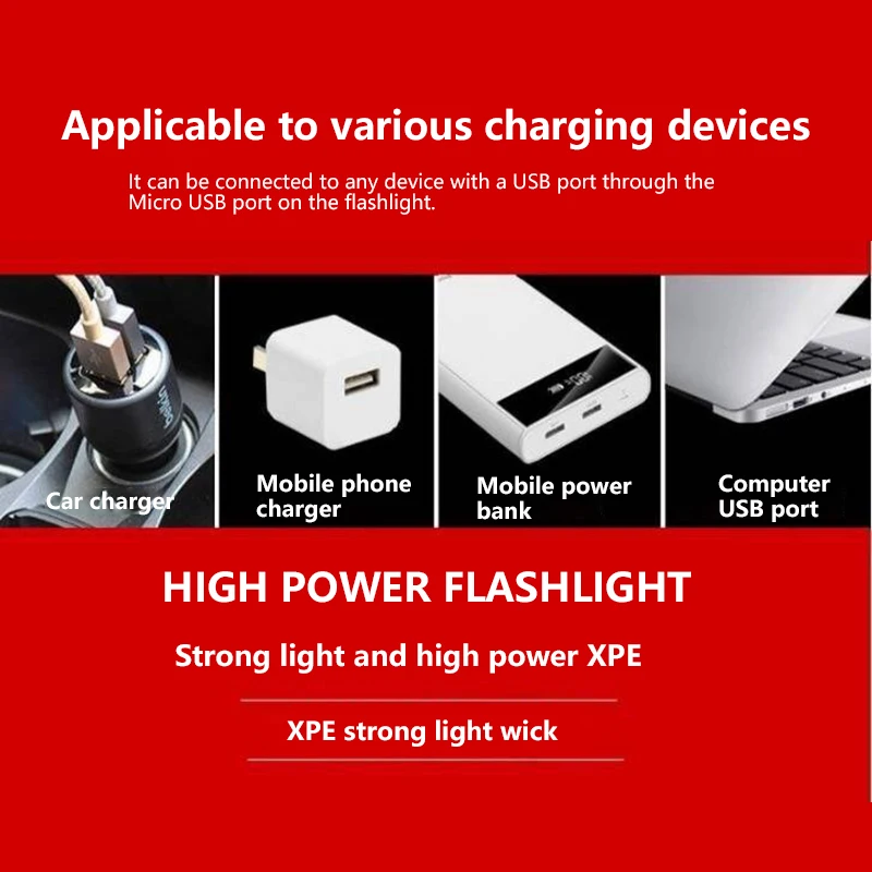 Super Powerful Flashlights Personal Defense Articles High Power Flashlight Torch Self Defense Tools Rechargeable Led Flashlights