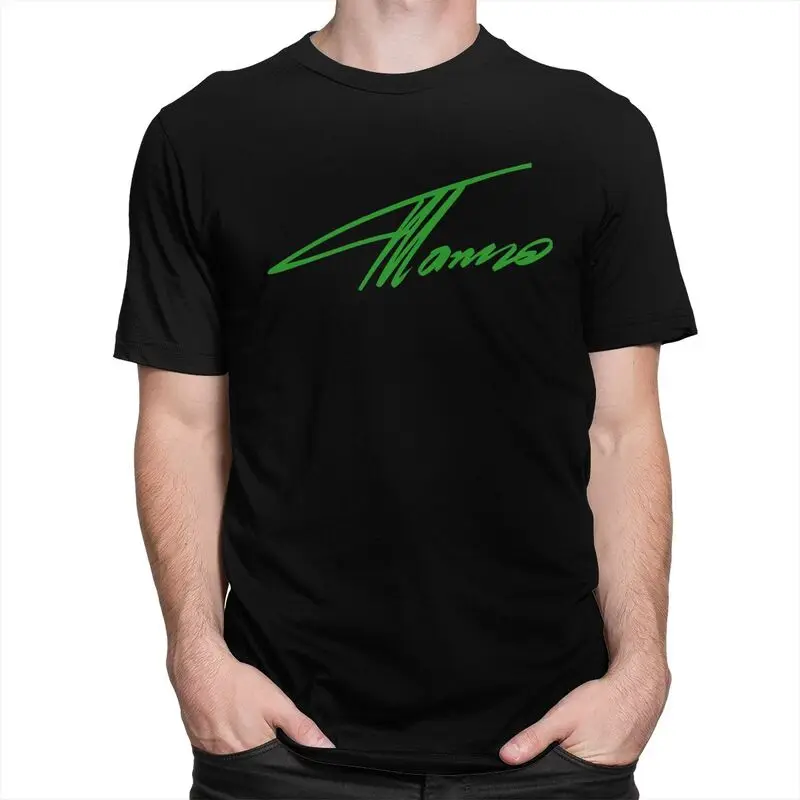 Custom Green Alonso Sports Car Tshirts for Men Short Sleeved Printed T Shirt Fernando Motor Race Day T-shirt Cotton Tee