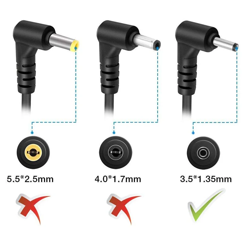 USB نوع C PD إلى 3.5*1.35 مللي متر 5 فولت 4A تيار مستمر محول الطاقة موصل لينوفو Miix 320-10ICR 310-10ICR 300-10IBY Ideapad 100S-11IBY