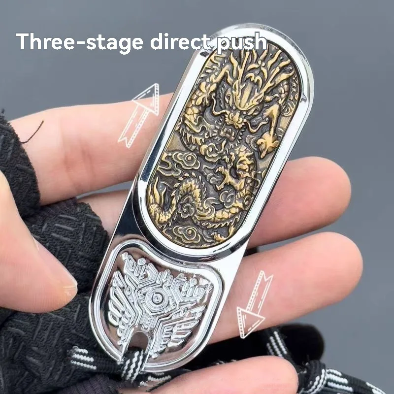 Magnetic Push Card Decompression Mechanical Slider Clicker Pushing Plate Coin EDC Relieve Stress Relief Toy Fidget Anti-Anxiety