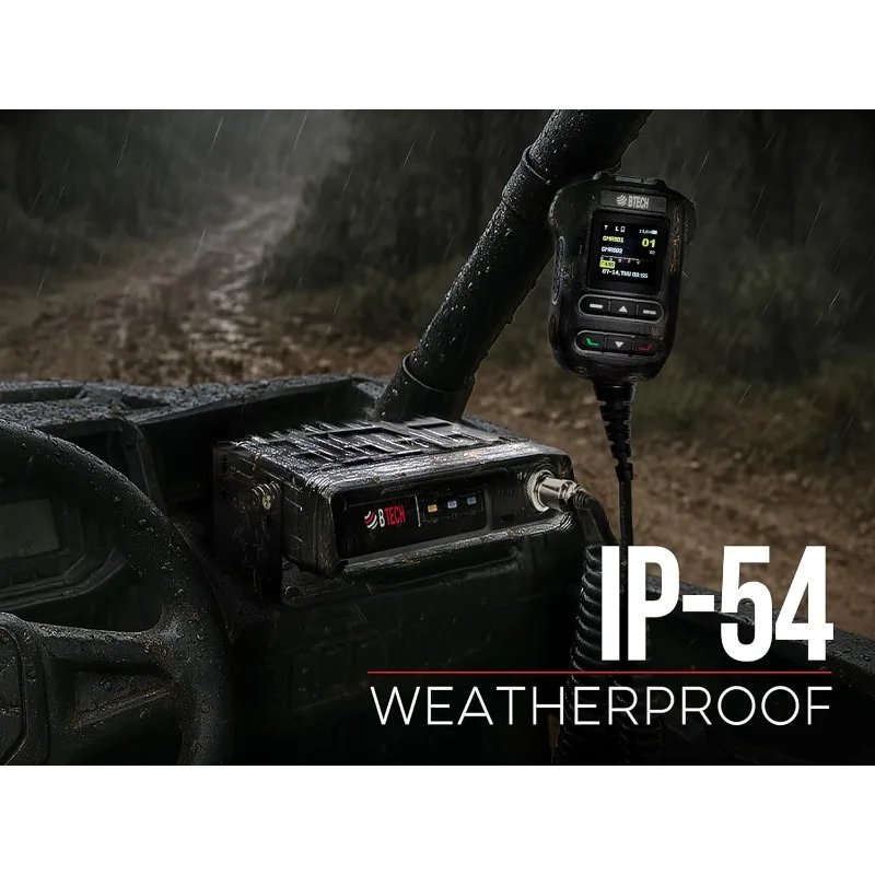 GMRS-50PRO IP54 راديو قاعدة GMRS مقاوم للعوامل الجوية بقدرة 50 وات مع بلوتوث ونظام تحديد المواقع العالمي (GPS)، NOAA، والميزات المتقدمة، ونطاق مزدوج ( #3