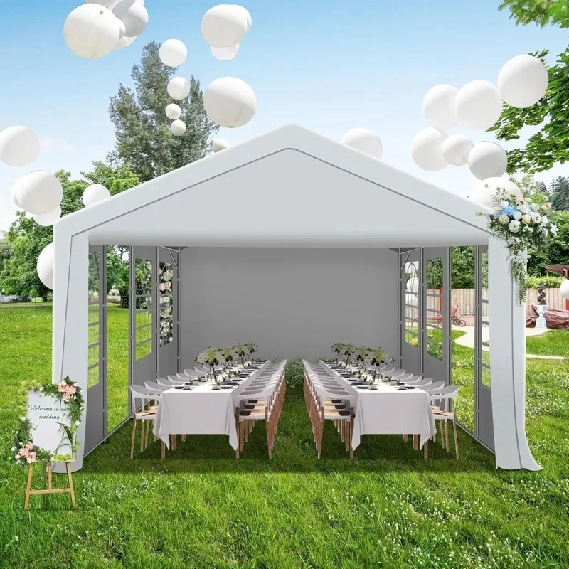 

Heavy Duty 20x30 ft Party Tent with Removable Sidewall, 4 Sand Bags, Outdoor Wedding Event Canopy