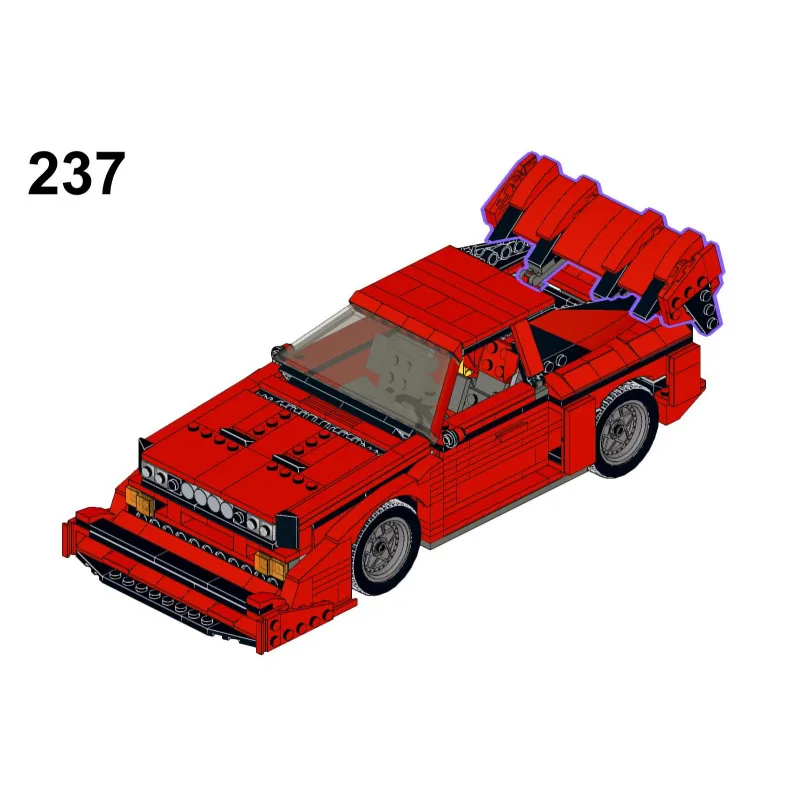 

MOC-96162 New Red City Sports Racing Car Building Block Model • 874 Parts MOC Creative Gift Toy for Boys Children's Birthday