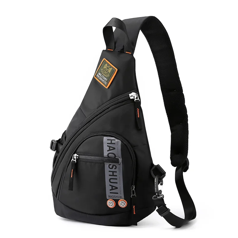 Men Sling Backpack Messenger Cross Body Chest Bag Knapsack Waterproof Nylon Laptop Travel Assault Male One Shoulder Bag Rucksack