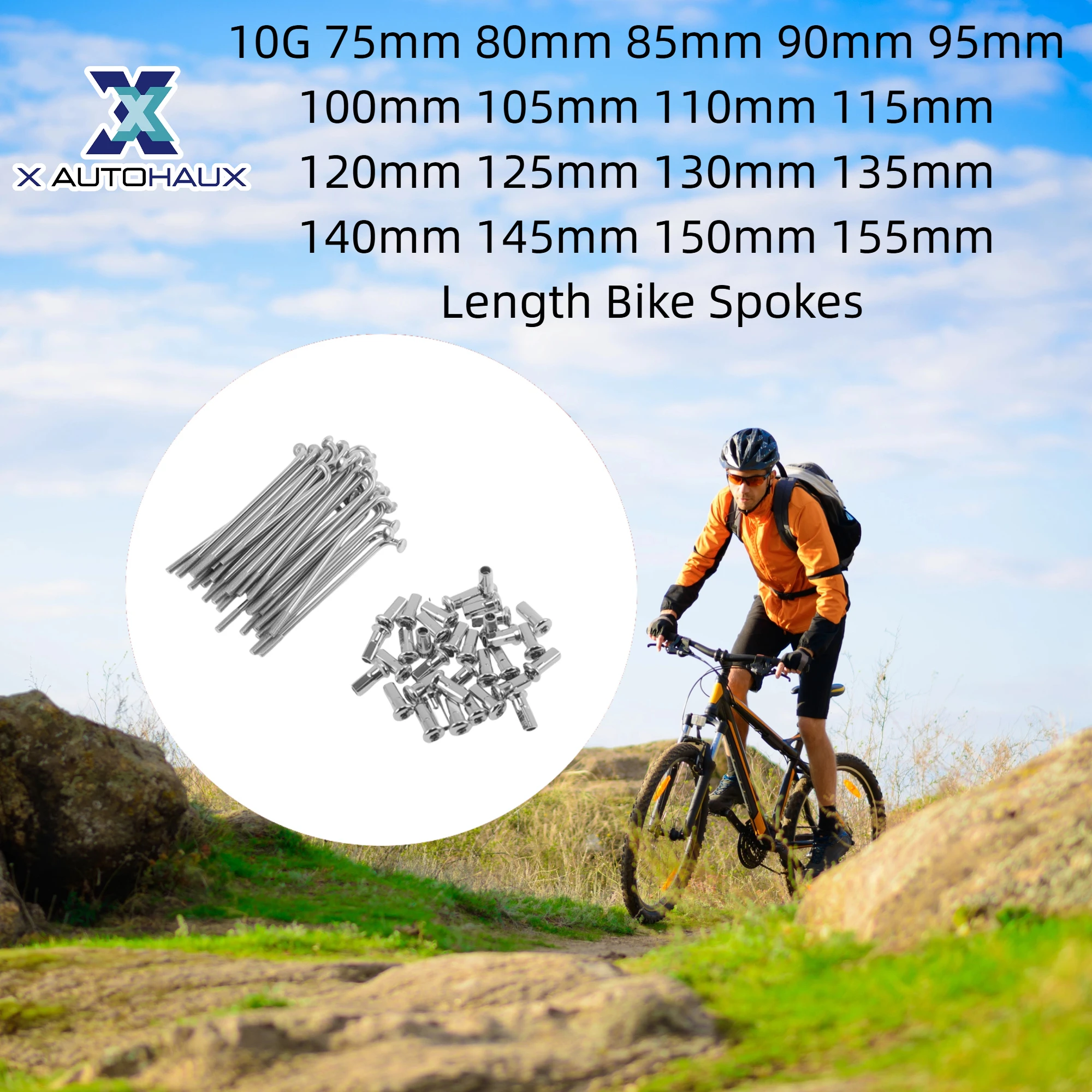 x-autohaux-36-set-10g-j-bend-bicycle-spokes-95mm-100mm-105mm-110mm-115mm-120mm-125mm-130mm-135mm-140mm-145mm-150mm-155mm-length