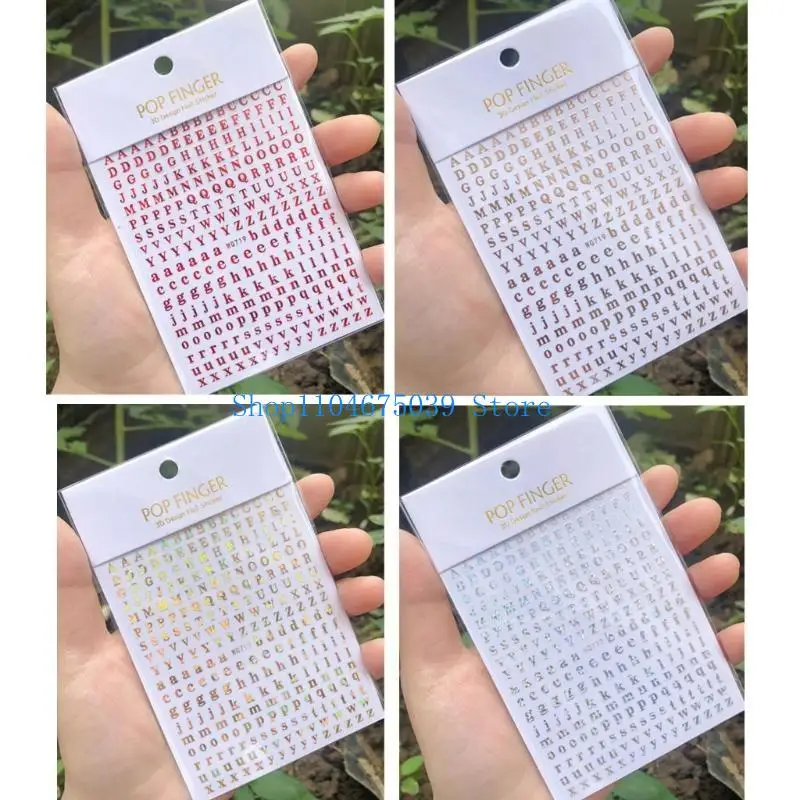 5asd 26 Stickers Glitter Adhesive Uppercase Letter Lower for Case Letters Stickers for Grad Cap and Arts Craft