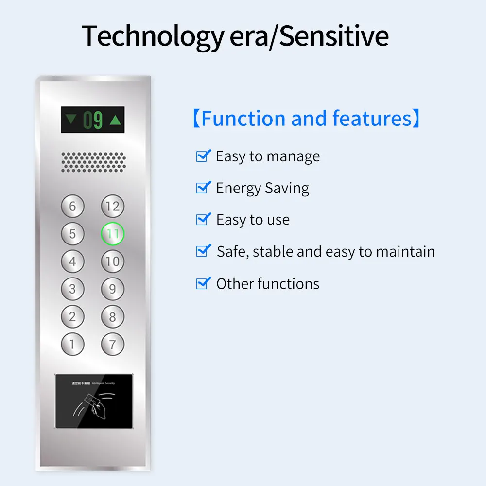 125khz RFID Proximity Card Reader for Elevator Lift by Wiegand Output to Controller Board Ultrathin Elevator Card Swiping module