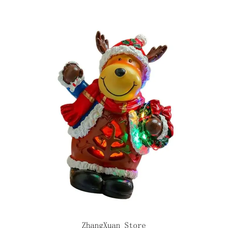 Musikalisch beleuchtete Weihnachtsfigur für und Thekendisplay Innenbereich, USB- oder Batteriebetrieb für saisonale – Detail 7