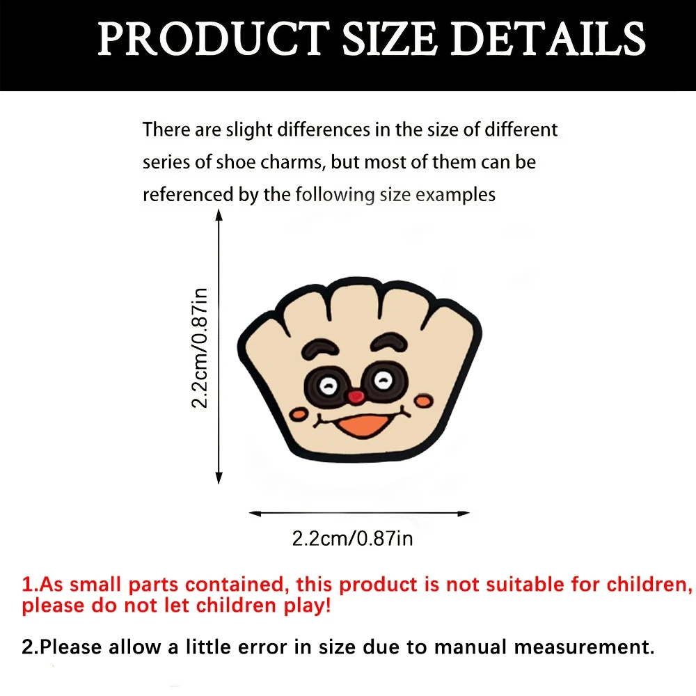 MINISO 1-100PCS Breadman Cartoon Shoe Charms Garden Shoe Accessories Buckle Fit Clogs Decaration Sandals Decorate Men Women Gift