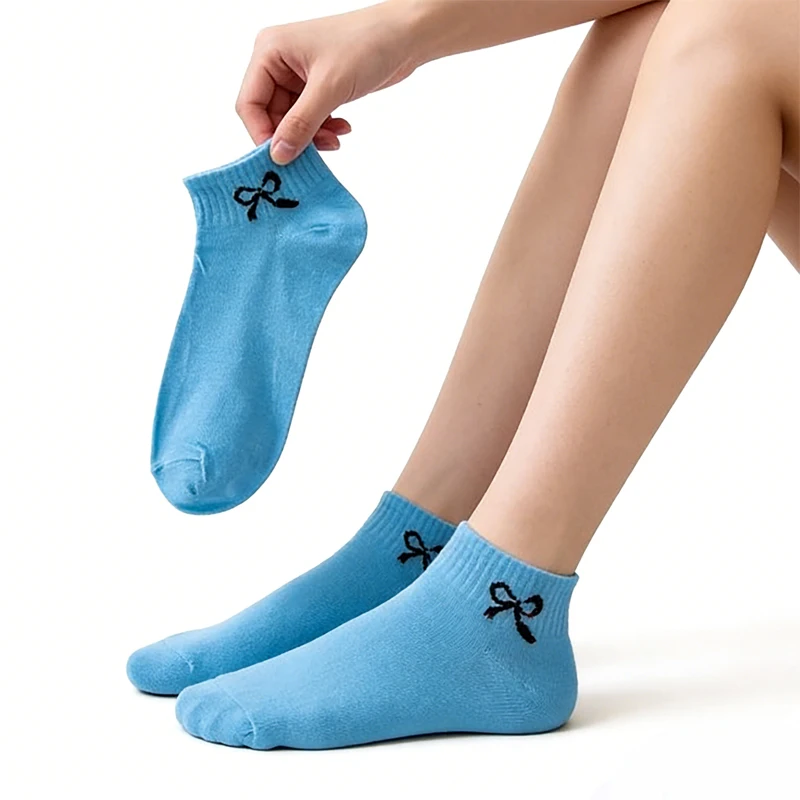 New boat socks for women in spring and summer thin design anti slip and non falling with multi colored small shallow mouth socks