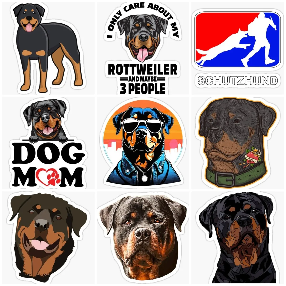 

Rottweiler Dog Pets Creative Sticker Window Motorcycle Laptop Bike Car Accessories Truck Wall Door Glass Helmet Doghouse Decal