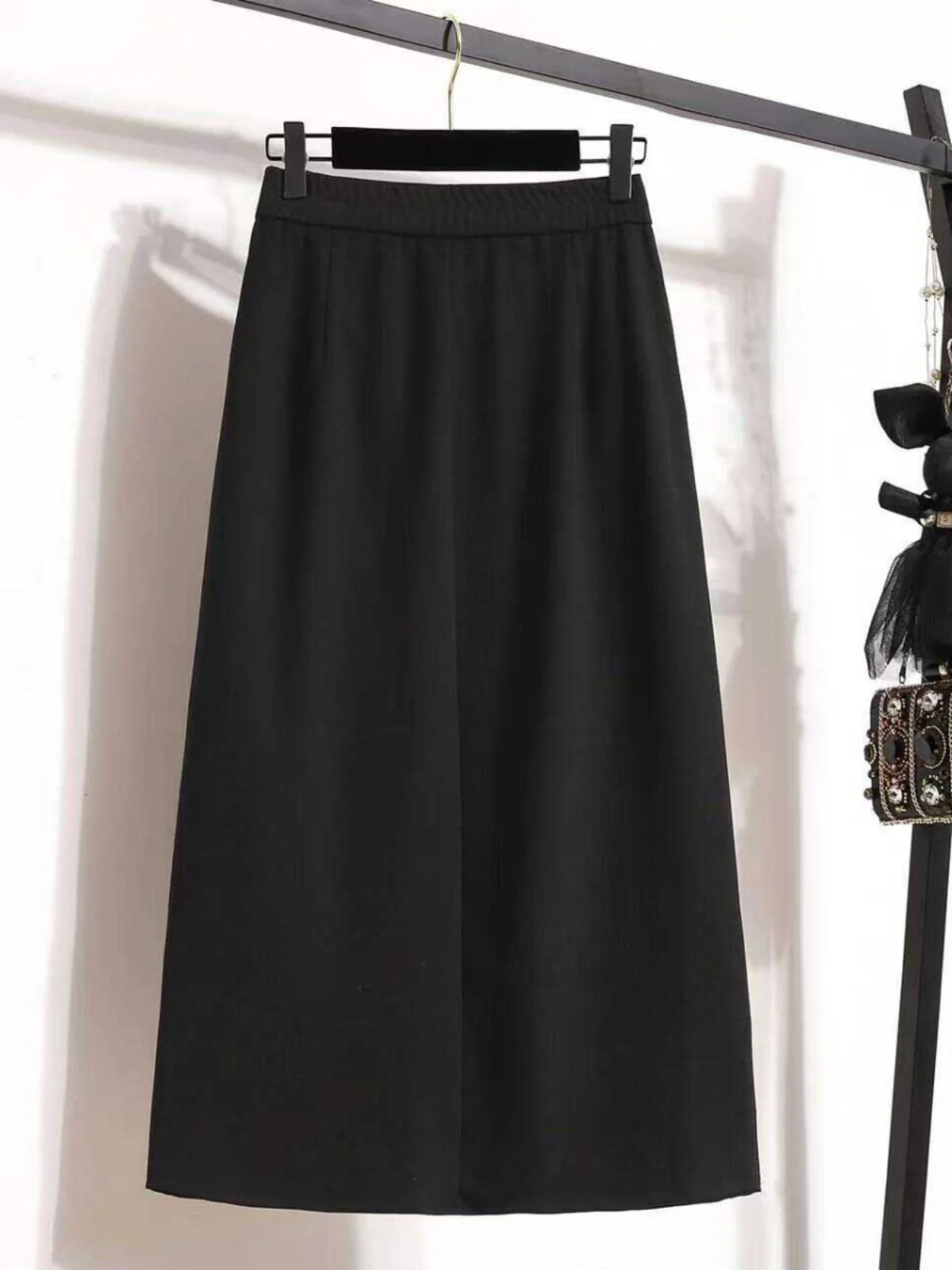 plus Size Women's High Waist Elastic Summer New Chinese Style National Trend Half Skirt Belly Covering Slimming Wrap Skirt view 2