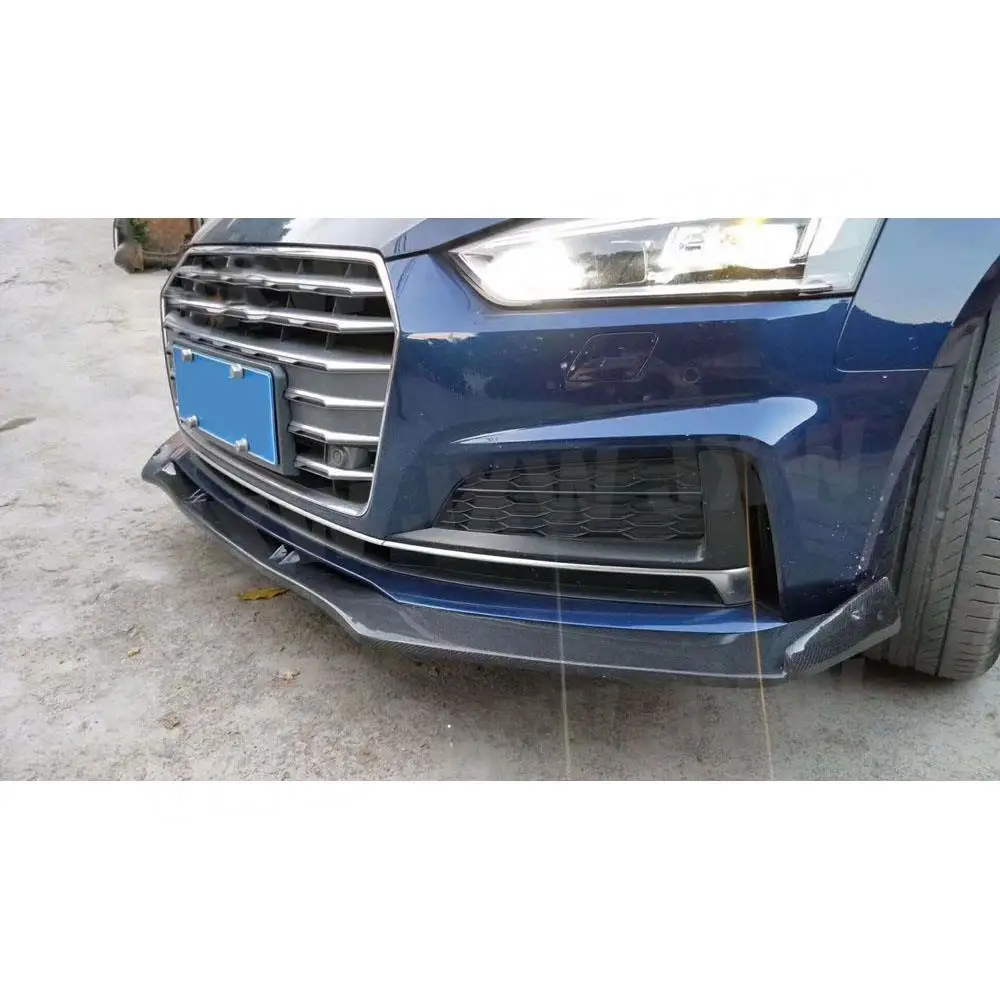 

Накладки на передний бампер из настоящего карбона для Audi A5 S5 2017 2018 2019 (не подходит для A5 Standard)