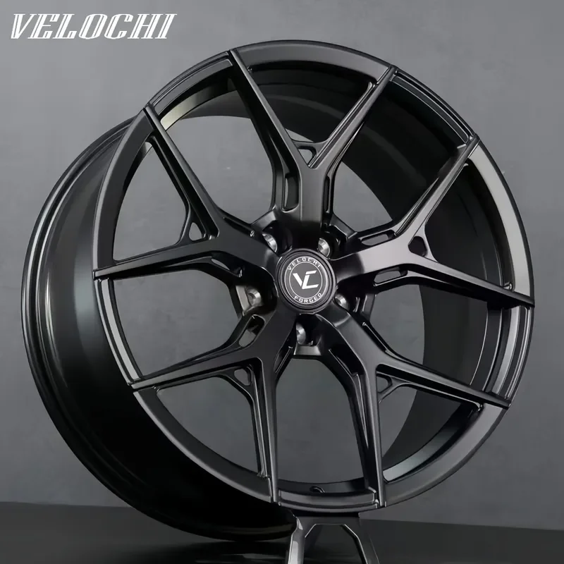 VLC Custom Lightweight Design 17-24 Inch Alloy Rims Matte Black 5 Split Spoke Monoblock Forged Wheels for C E CLA